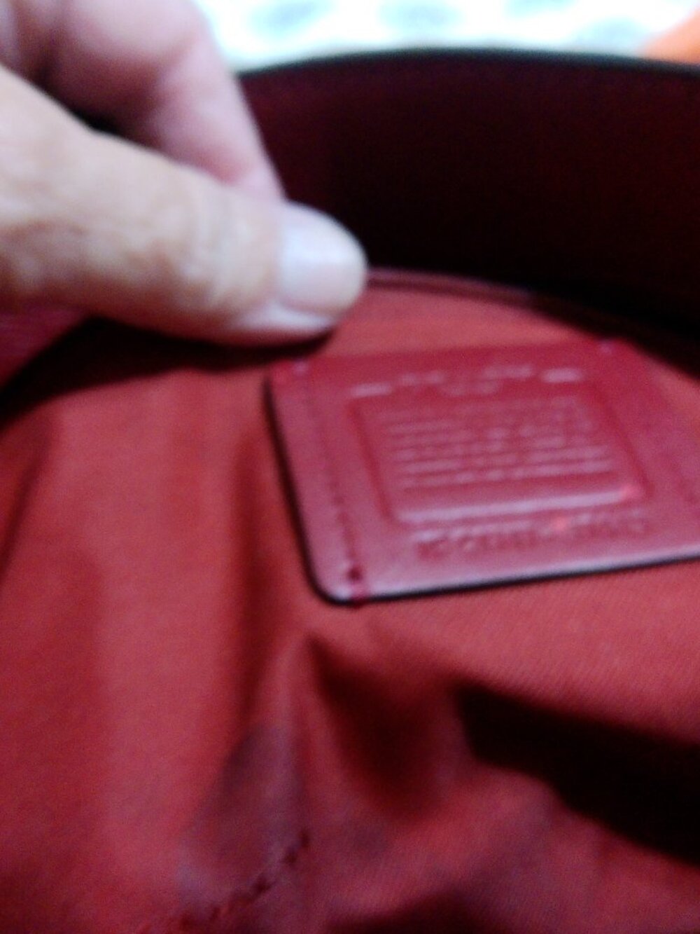 Coach Turnlock Zip  TOTE BAG Red Crossgrain Leather - Picture 11 of 13